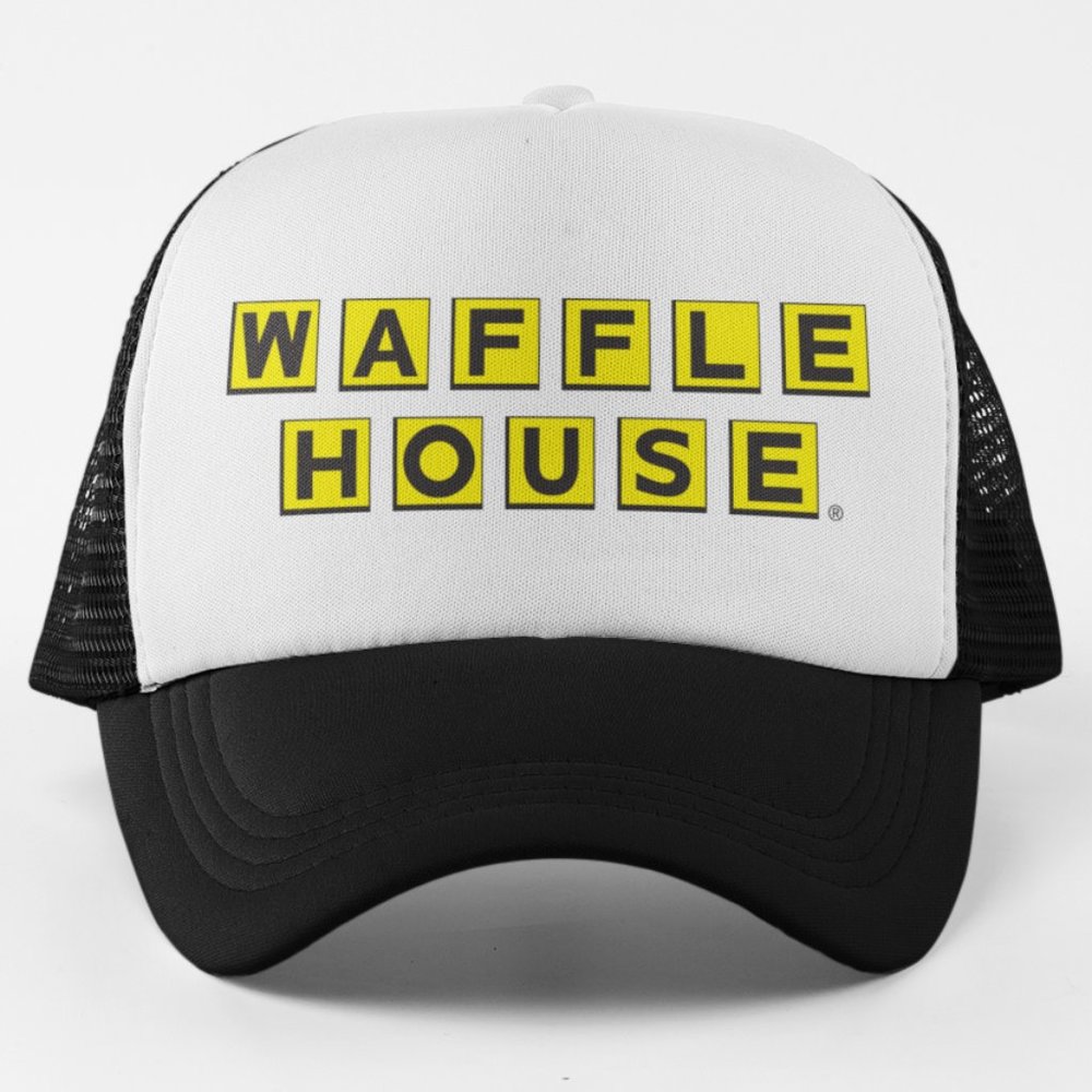 Original Waffle House Black and White Trucker Hat
